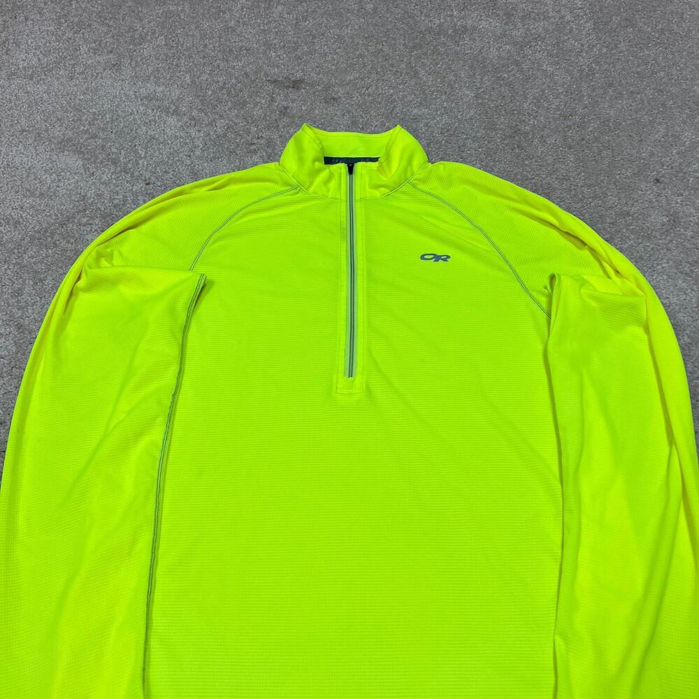 Outdoor Voices Pullover Sweatshirt Lightweight Yellow 1/4 Zip Men's Size Small - Picture 10 of 12